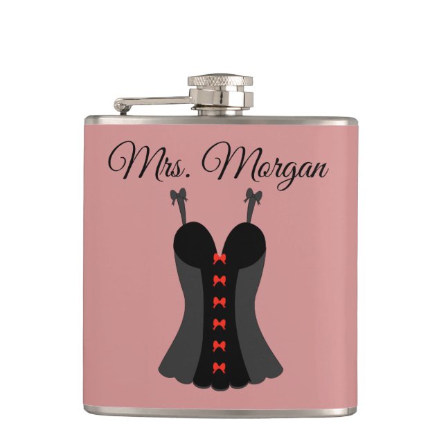 Lingerie Mrs. Bachelorette Party Flask (Front)