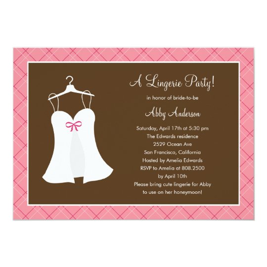 Lingerie Party Bridal Shower Invitation | Zazzle.com