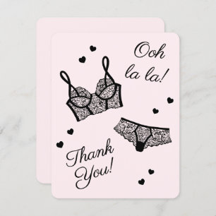 Lingerie Party Bridal Shower Panty Party Thank You Holiday Card