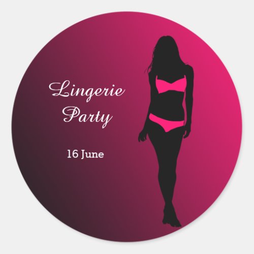 Lingerie Party Classic Round Sticker
