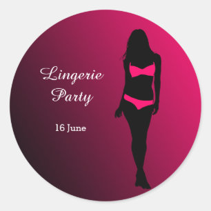 Lingerie Party Classic Round Sticker