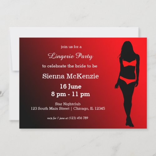 Lingerie party invitation