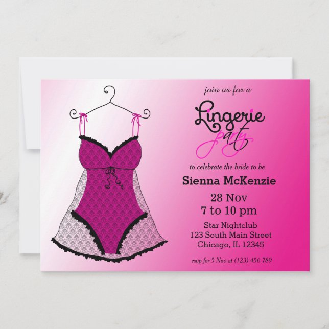 Lingerie Party Invitation (Front)
