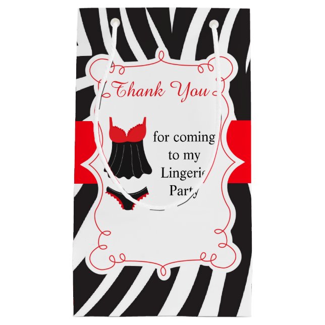 Lingerie Party Thank You Small Gift Bag (Front)