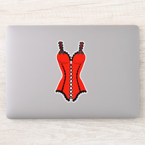 Lingerie Red and Black Sticker