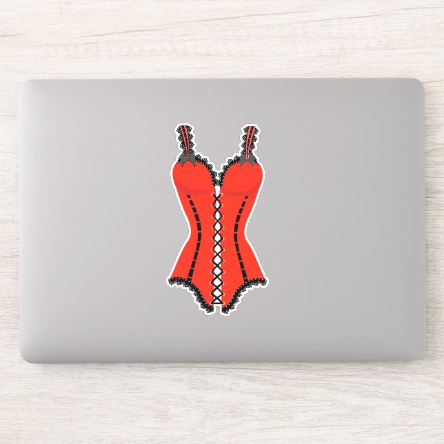 Lingerie Red and Black Sticker (Computer)