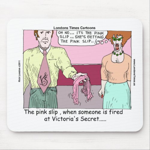 Lingerie Shop Pink Slip Funny Gifts Tees Cards Etc Mouse Pad