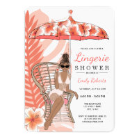 Lingerie Shower African American Bride Invitation