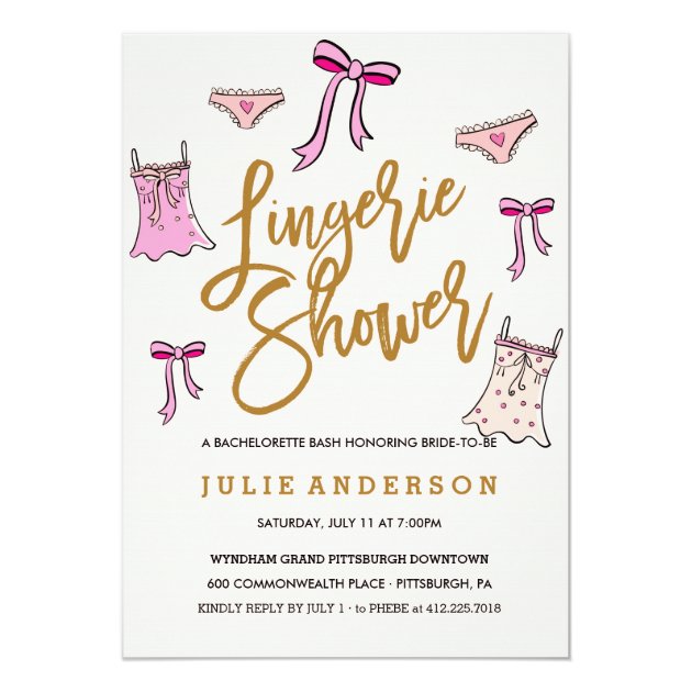 Lingerie Shower // BACHELORETTE PARTY Invitation