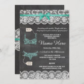 Lingerie Shower Bridal Party Chalk Lace Invite (Front/Back)
