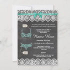 Lingerie Shower Bridal Party Chalk Lace Invite
