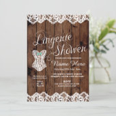 Lingerie Shower Bridal Party Corset Lace Invite (Standing Front)