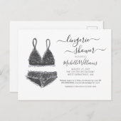 Lingerie Shower Bridal Shower Invitation Postcard (Front/Back)