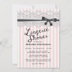 Lingerie Shower Chic Lace Garter Party Invitation