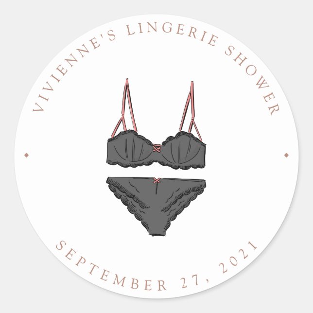 Lingerie Shower Classic Round Sticker (Front)