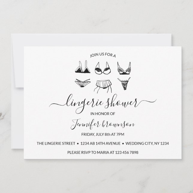 Lingerie shower invitation (Front)