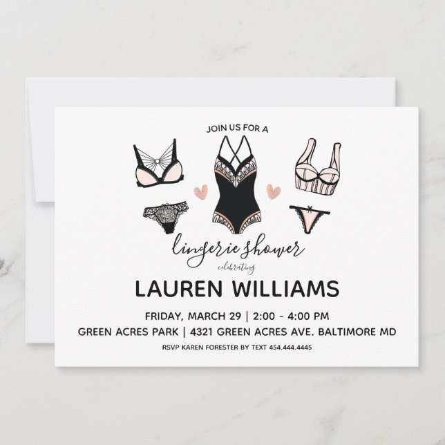Lingerie Shower Invitation (Front)