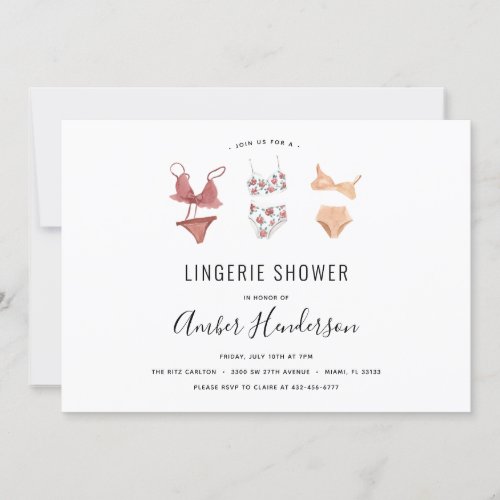 Lingerie Shower Invitation