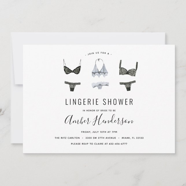 Lingerie Shower Invitation (Front)