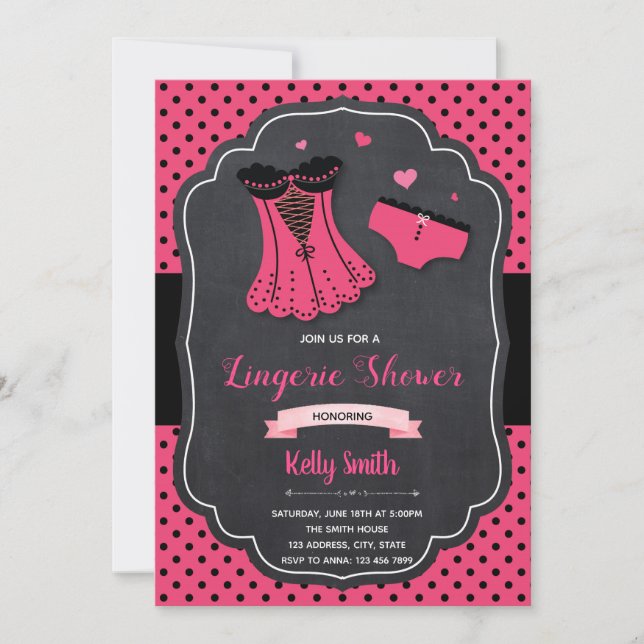 Lingerie Shower Invitation (Front)