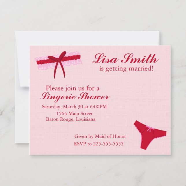 Lingerie Shower Invitation (Front)
