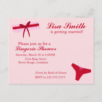 Lingerie Shower Invitation