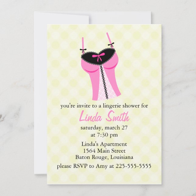 Lingerie Shower Invitation (Front)
