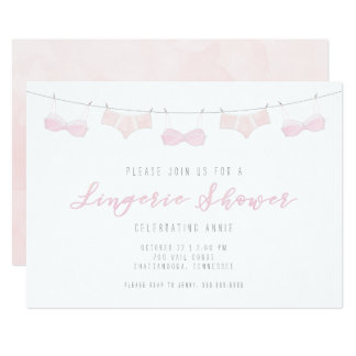 Lingerie Shower Invitation - Watercolor