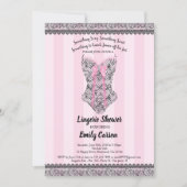 Lingerie shower. Pink elegant bridal party Invitation (Front)