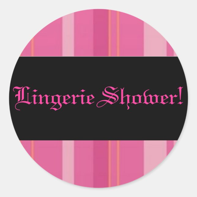 Lingerie Shower Sticker (Front)