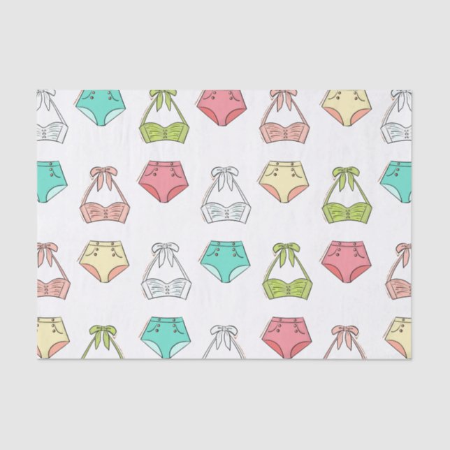 Lingerie Summer Swimsuit Shower Tissue Paper (Front)