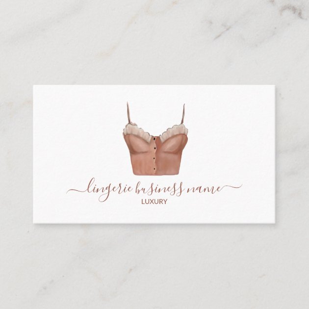 Lingerie watercolor fashion business card