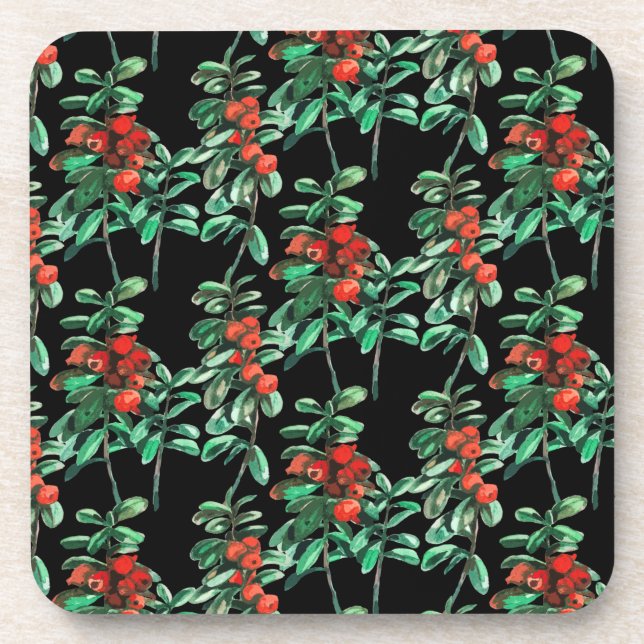 Lingonberries Beverage Coaster (Front)