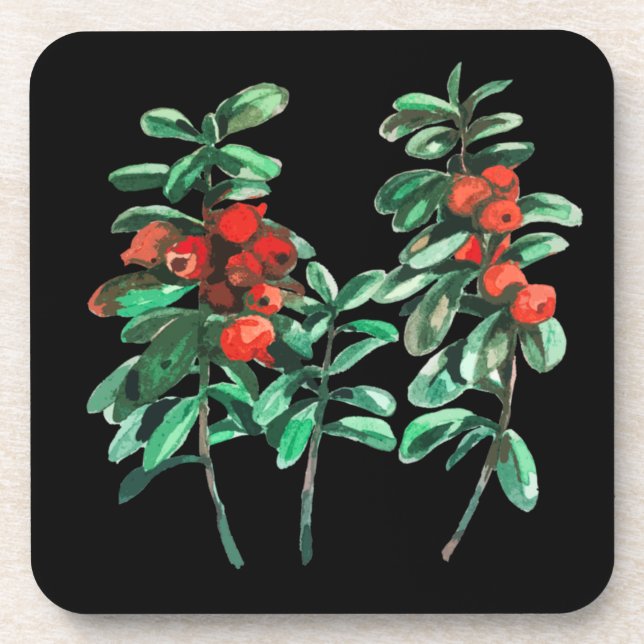 Lingonberry Beverage Coaster (Front)