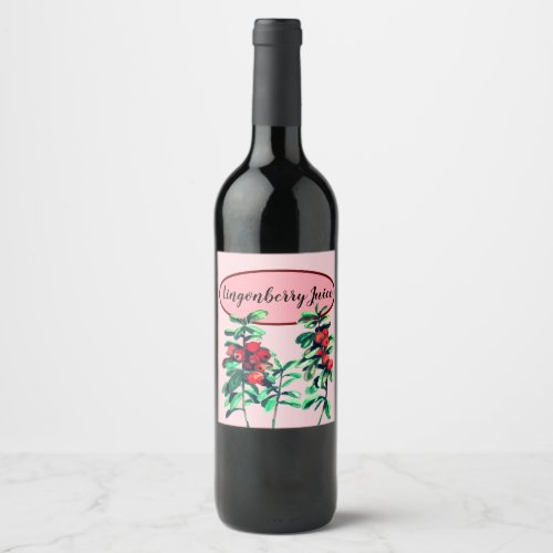 Lingonberry Wine Label