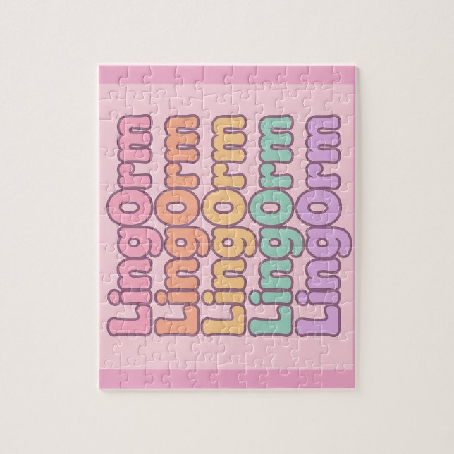 Lingorm Kawaii Bubble Letter Jigsaw Puzzle (Vertical)