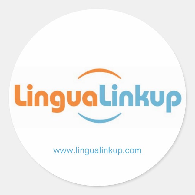 Lingua Linkup round stickers (Front)