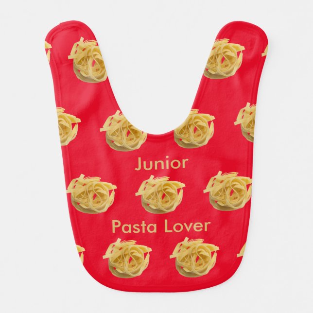 Linguine Junior Pasta Lover   Baby Bib (Front)