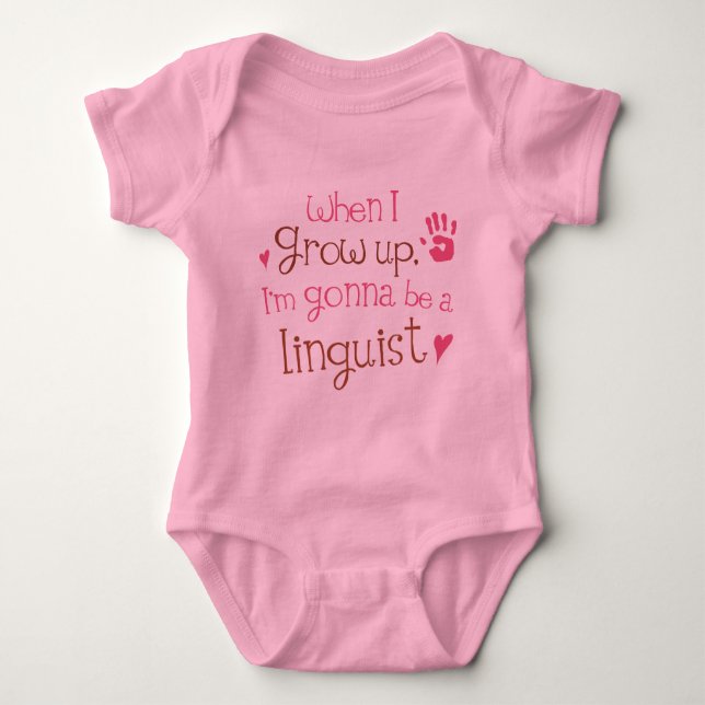 Linguist (Future) Infant Baby T-Shirt Baby Bodysuit (Front)