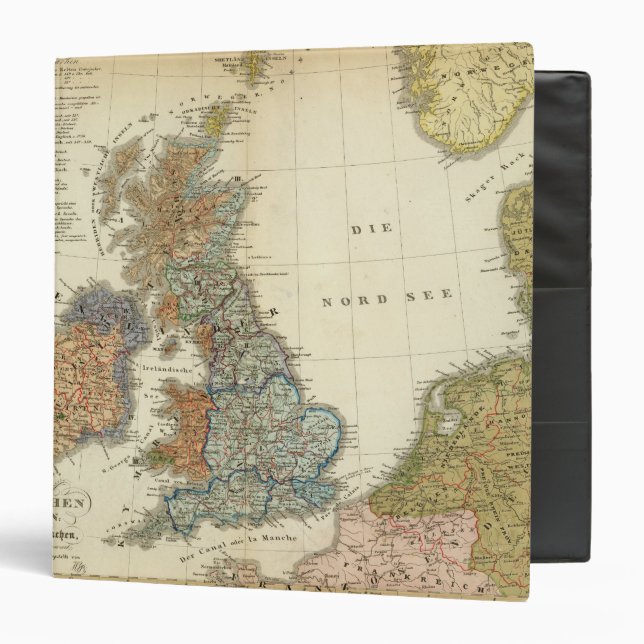Linguistic map of British Isles 3 Ring Binder (Front/Inside)