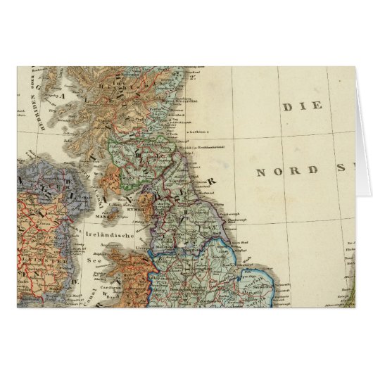 Linguistic map of British Isles Cards (Front Horizontal)