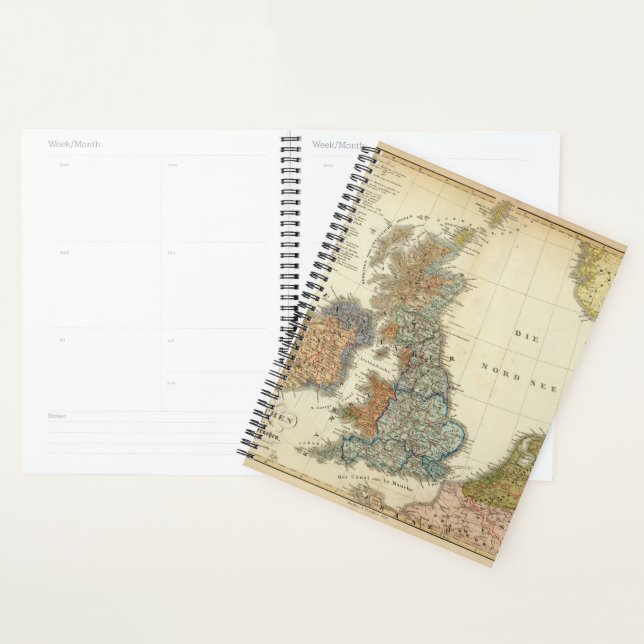 Linguistic map of British Isles Planner (Display)