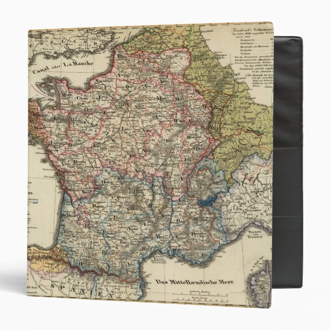 Linguistic map of France Binder (Front/Inside)