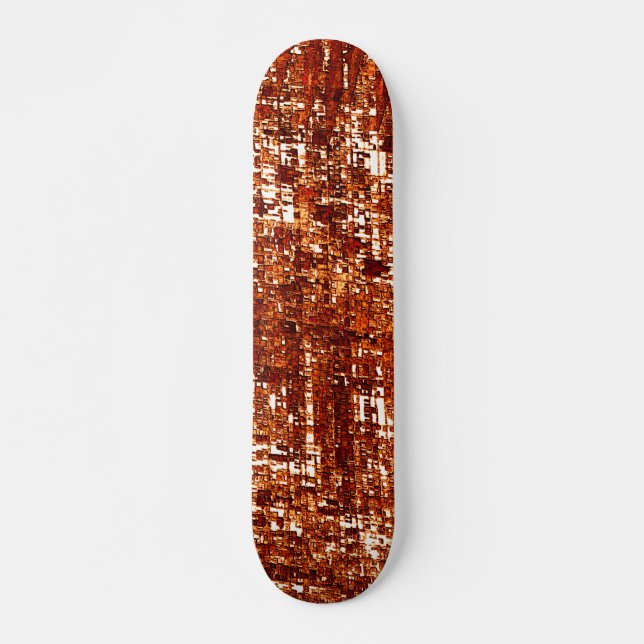 Linhas cruzadas e entalhe de quadrados enferrujado skateboard (Front)