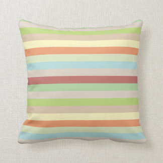 Linien Horizontal farbenfroh Throw Pillow
