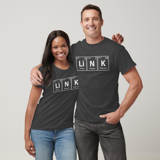 Link (Li-N-K) Periodic Elements Spelling T-Shirt (Unisex)