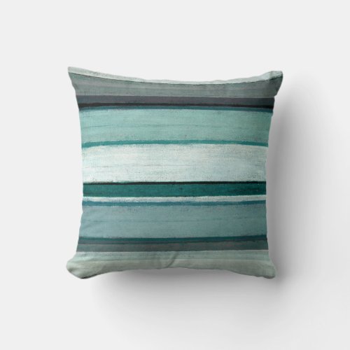 Link Teal and Grey Abstract Art Throw Pillow