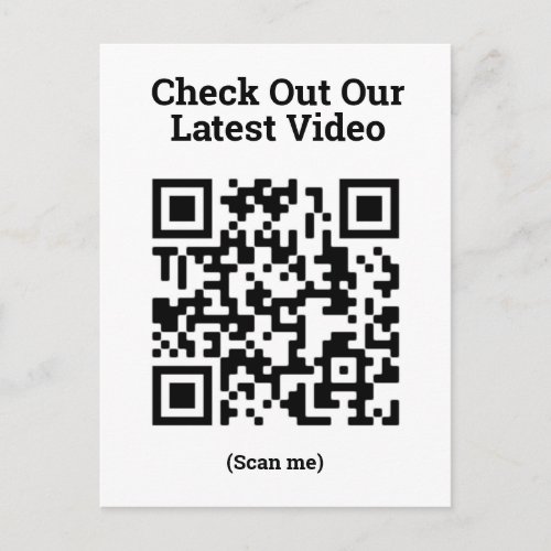 Link to Your Music or Video _ QR Code Design Postcard