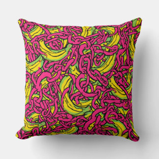 Linkchain Bananas Throw Pillow