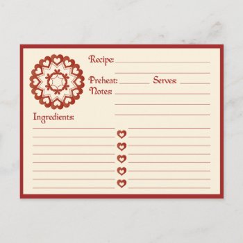 Linked By Love Recipe Card by StriveDesigns at Zazzle